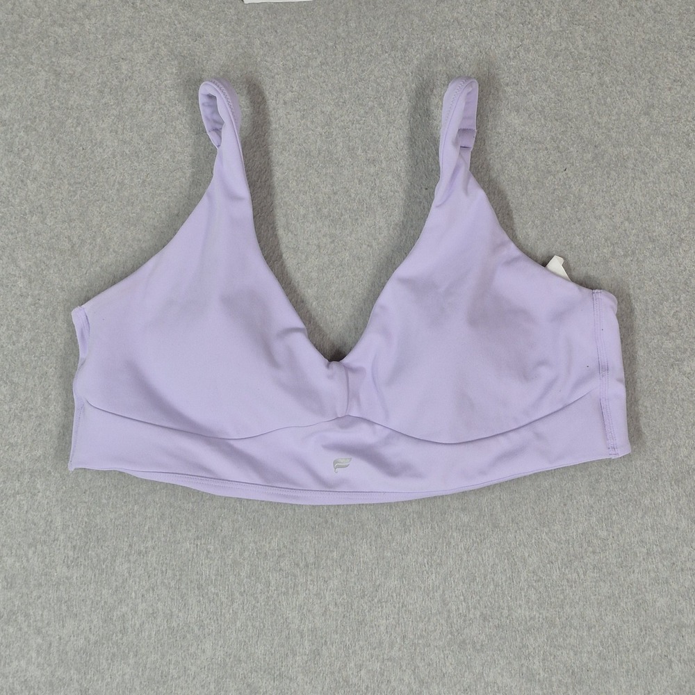 Fabletics Women Sports Bra XL Lavender Wireless Strap Adjustable